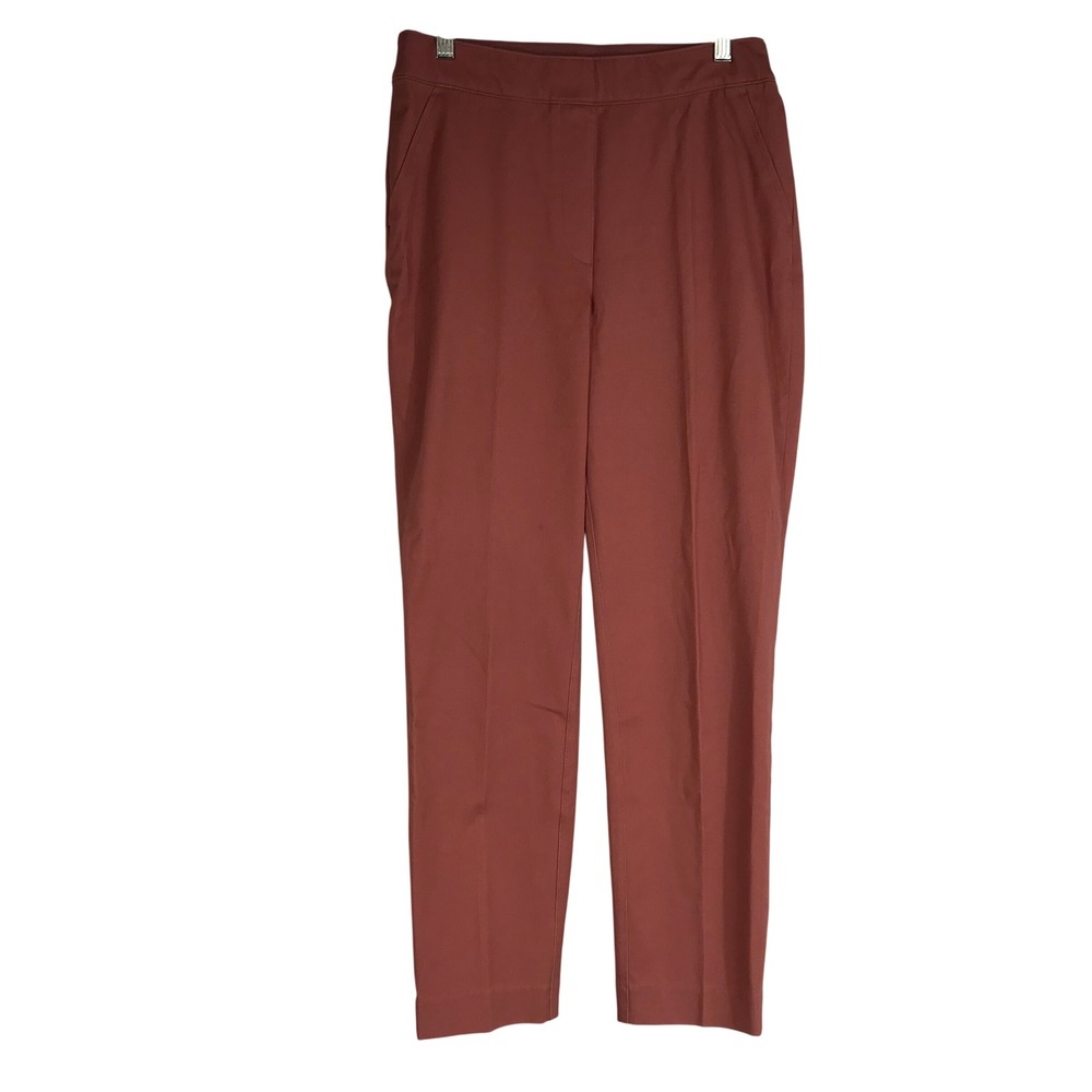 SPANX Women's Cropped Pants Rose Pink Straight Leg Elastic Waist Size S